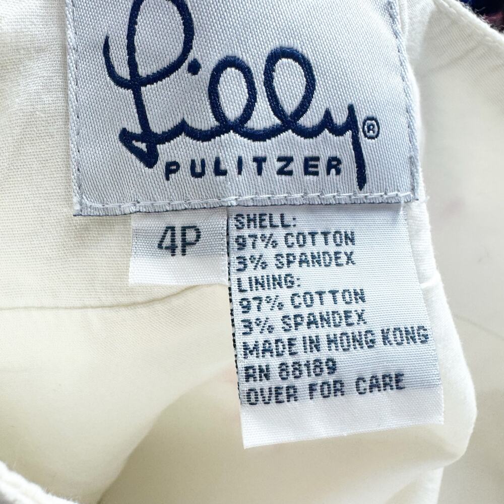 Lilly Pulitzer The Perfect Vintage Tennis Skirt Embroidered Pink Racquets Sz 4P - Picture 10 of 11